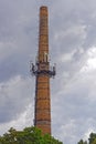 Base stations chimney Royalty Free Stock Photo