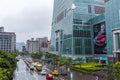 Base of Taipei 101 skyscraper