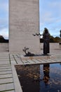 Memorial tower at the Court of Honor on the Netherlands American Cemetery and Memorial Margraten