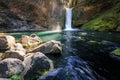 At the Base of Toketee Falls, North Umpqua River, Oregon Royalty Free Stock Photo