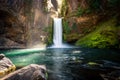 At the Base of Toketee Falls, North Umpqua River, Oregon Royalty Free Stock Photo