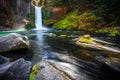 At the Base of Toketee Falls, North Umpqua River, Oregon Royalty Free Stock Photo