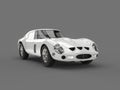 Base white cool vintage sports car - beauty shot