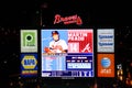 Baseball Atlanta Braves Turner Field Scoreboard Royalty Free Stock Photo
