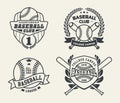 Baseball Badges and Labels, Sport Logo Design