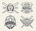 Baseball Badges and Labels, Sport Logo Design