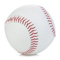 Baseball ball close-up on a white background. Royalty Free Stock Photo