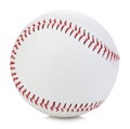 Baseball ball close-up on a white background. Royalty Free Stock Photo