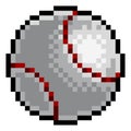 Baseball Ball Pixel Art Eight Bit Sports Game Icon Royalty Free Stock Photo