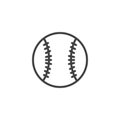 Baseball ball line icon Royalty Free Stock Photo