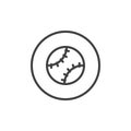 Baseball ball line icon Royalty Free Stock Photo