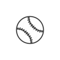 Baseball ball line icon Royalty Free Stock Photo