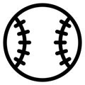 Baseball ball line icon. Sport game symbol
