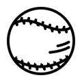 baseball ball line icon vector illustration Royalty Free Stock Photo