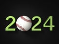 Baseball ball new year Royalty Free Stock Photo