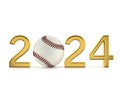 Baseball ball new year Royalty Free Stock Photo