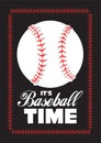 Baseball ball and quote poster