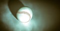 Baseball ball with red stitches .isolated on a white Royalty Free Stock Photo