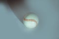 Baseball ball with red stitches .isolated on a white Royalty Free Stock Photo