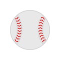 Baseball ball. Softball. Vector silhouette. Vector icon isolated on white background. Flat illustration. Royalty Free Stock Photo