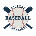 Baseball ball. Sport emblem. Sport game logo for tournament