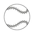 baseball ball sport game thin line Royalty Free Stock Photo