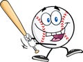 Baseball Ball Swinging A Baseball Bat