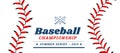 Baseball ball text frame on white background. Royalty Free Stock Photo