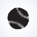 Baseball ball. Vector drawing Royalty Free Stock Photo