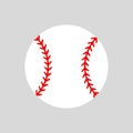 Baseball ball. Softball. Vector silhouette. Vector icon isolated Royalty Free Stock Photo