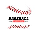 Baseball ball on white background. Royalty Free Stock Photo