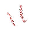 Baseball ball on white background Royalty Free Stock Photo