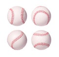 Baseball Balls Collection isolated