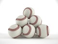 Baseball balls pyramid Royalty Free Stock Photo