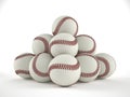 Baseball balls pyramid Royalty Free Stock Photo
