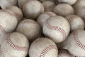 Baseball balls. Render 3d illustration Royalty Free Stock Photo