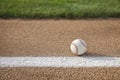 Baseball on base path with grass infield Royalty Free Stock Photo