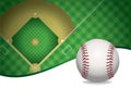 Baseball and Baseball Field Background Illustration Royalty Free Stock Photo