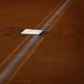 Baseball Baseline with Base Chalk Line Diamond Royalty Free Stock Photo