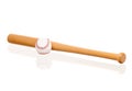 Baseball bat and ball Royalty Free Stock Photo