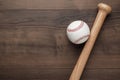 Baseball bat and ball Royalty Free Stock Photo