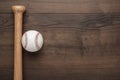 Baseball bat and ball Royalty Free Stock Photo
