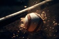 Baseball bat ball equipment. Generate Ai Royalty Free Stock Photo