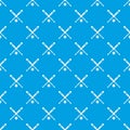 Baseball bat and ball pattern seamless blue Royalty Free Stock Photo