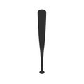 Baseball bat black silhouette icon vector illustration Royalty Free Stock Photo