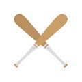 Baseball bat equipment icon Royalty Free Stock Photo