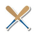 Baseball bat equipment icon Royalty Free Stock Photo