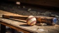 Baseball Bat And Gloves Resting On A Dugout Bench. Generative AI Royalty Free Stock Photo