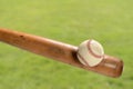 Baseball Bat Hitting Ball Royalty Free Stock Photo