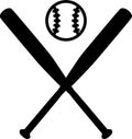 Baseball Bats with Ball Royalty Free Stock Photo